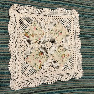 Floral Crochet Lace Square